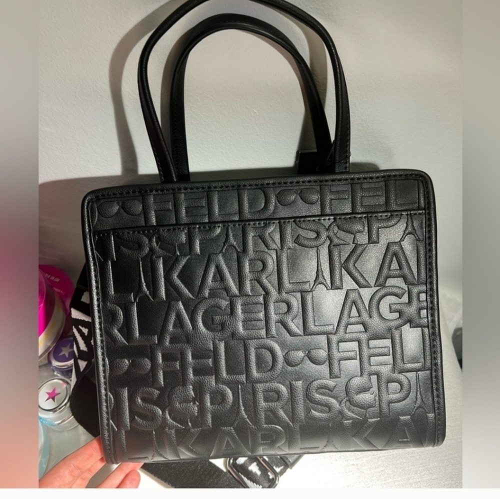 🖤▪️Karl Lagerfeld▪️ Leather Exterior Satchel/Top Handle Bag - Picture 3 of 5